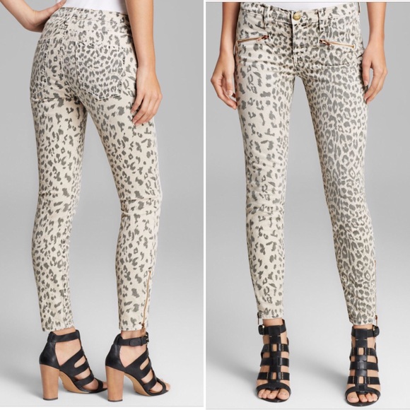 Current/Elliott Denim - Current/Elliott Soho Leopard Print Zip Skinny jean